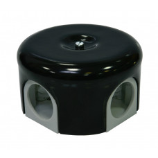 Керамическая соединительная коробка D78мм, черная керамика