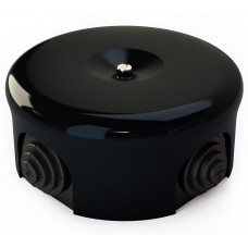 Керамическая соединительная коробка D90 мм, черная керамика