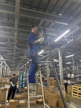 Прокладка кабелей к приводным двигателям